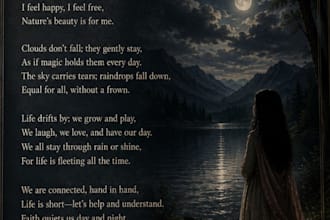 write beautiful and original poems for you