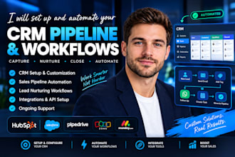 setup and automate your gohighlevel hubspot zoho pipedrive crm pipeline vormac