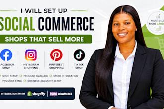 setup facebook shop instagram shopping pinterest and tiktok shop with shopify