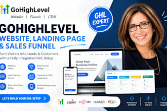 create gohighlevel website ghl landing page highlevel sales funnel crm expert