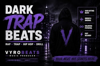 produce a dark trap beat for your rap song