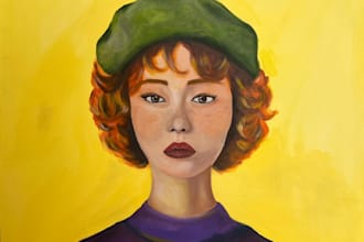 create a custom handpainted oil portrait from your photo