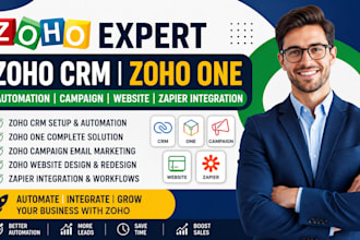 zoho crm zoho one zoho automation zoho campaign zoho website zapier integration
