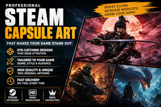 design professional steam capsule art for your game