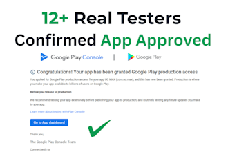 provide 12 testers for google play closed testing