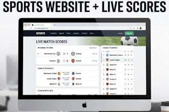 build a professional sports website with live scores and API