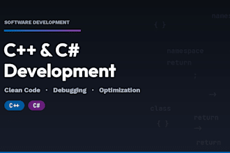develop, test and debug cpp and csharp