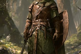 fantasy dnd character illustration