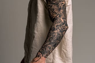 create a tattoo design of tattoo sleeve