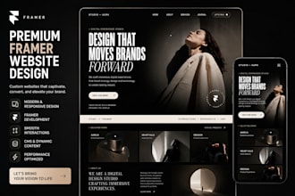 design modern framer website, figma to framer, fix or redesign framer pages
