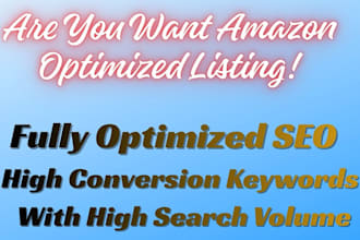 create an SEO optimized amazon fba product listing that converts