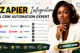 zapier integration gohighlevel whitelabel stripe twilio jobtread close agile CRM