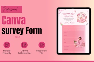 design professional canva survey forms