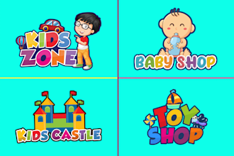 design preschool, education, childcare ,daycare children logo