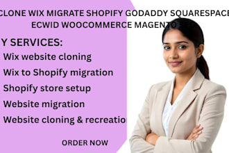 clone wix migrate shopify godaddy squarespace ecwid woocommerce magento seo