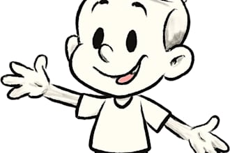 draw sketch of your cartoon character
