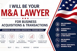 be your m and a lawyer for business acquisitions and transactions