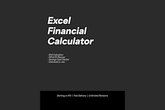 build a custom excel financial calculator for emi, sip, fd or savings goals