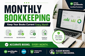 manage your monthly bookkeeping and financial reports