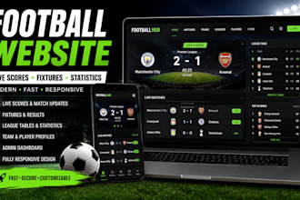 build a football website with live scores and statistics