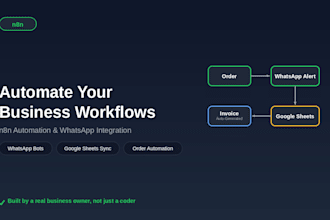 create n8n automation workflows and whatsapp integrations