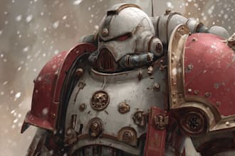 create epic grimdark sci fi character art for your 40k army or story