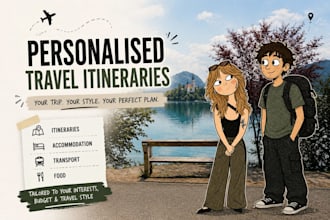 create a personalised travel itinerary and trip plan
