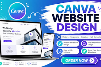 premium canva website design, business website, portfolio website, web design