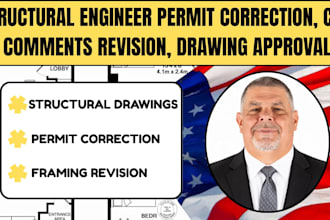 structural engineer permit correction, city comments revision, drawing approval