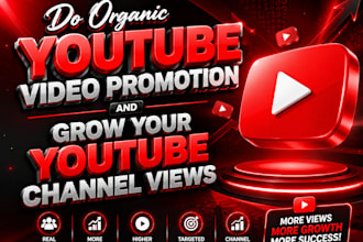 do organic youtube video promotion and grow your yt channel views