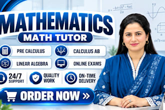tutor you in math, calculus, algebra, precalculus and geometry