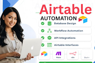 setup airtable database, airtable automation, airtable crm, n8n, softr webapp