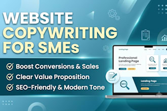write high converting website and sales copy for smes and startups