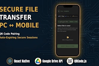 build a cross platform file transfer app for pc and mobile using react native