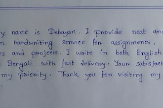 do neat handwritten assignments and notes