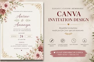 design a beautiful canva invitation