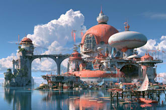 do a game environment concept art background