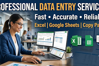 do accurate data entry and web research