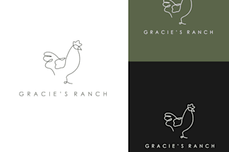do modern minimalist line art logo