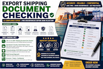 check your export shipping documents and lc compliance for discrepancies