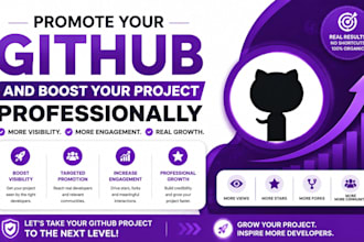 promote your github and boost your project professionally