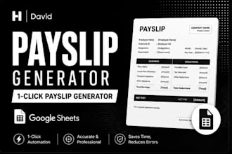 design a professional payslip template in google sheets
