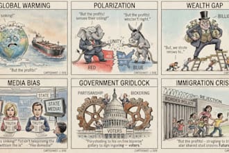 do digital political cartoon for political cartoon