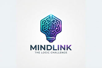 design a smart and creative logic game logo