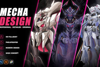 create a custom mecha character design