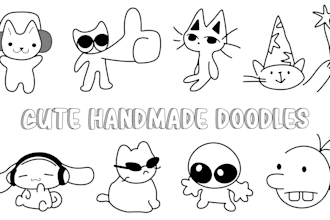 create custom doodle illustrations and kawaii stickers