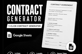 design a service agreement template in google sheets