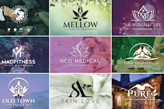 do holistic health wellness spiritual yoga spa logo design