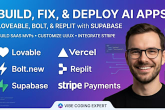 build, fix and deploy lovable ai, bolt or replit apps with supabase