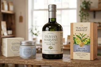 design print ready product packaging and label